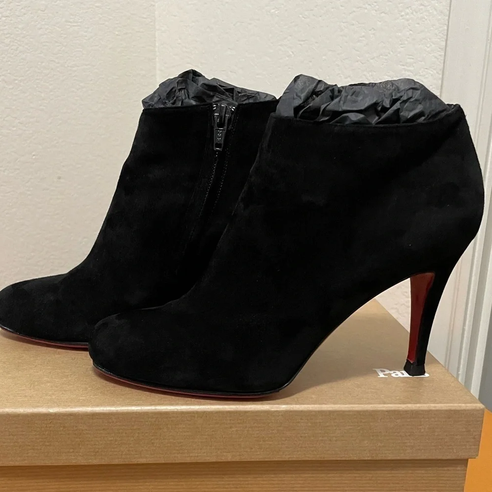 Christian Louboutin, Belle bootie, Lux Veau Velour EU37 85mm black suede - Picture 6 of 12